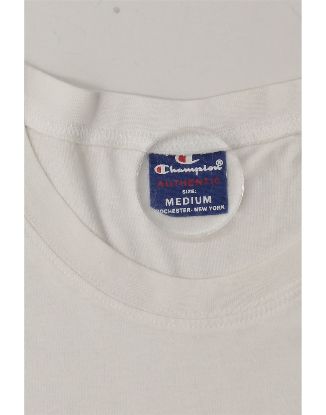 CHAMPION Mens Graphic T-Shirt Top Medium White
