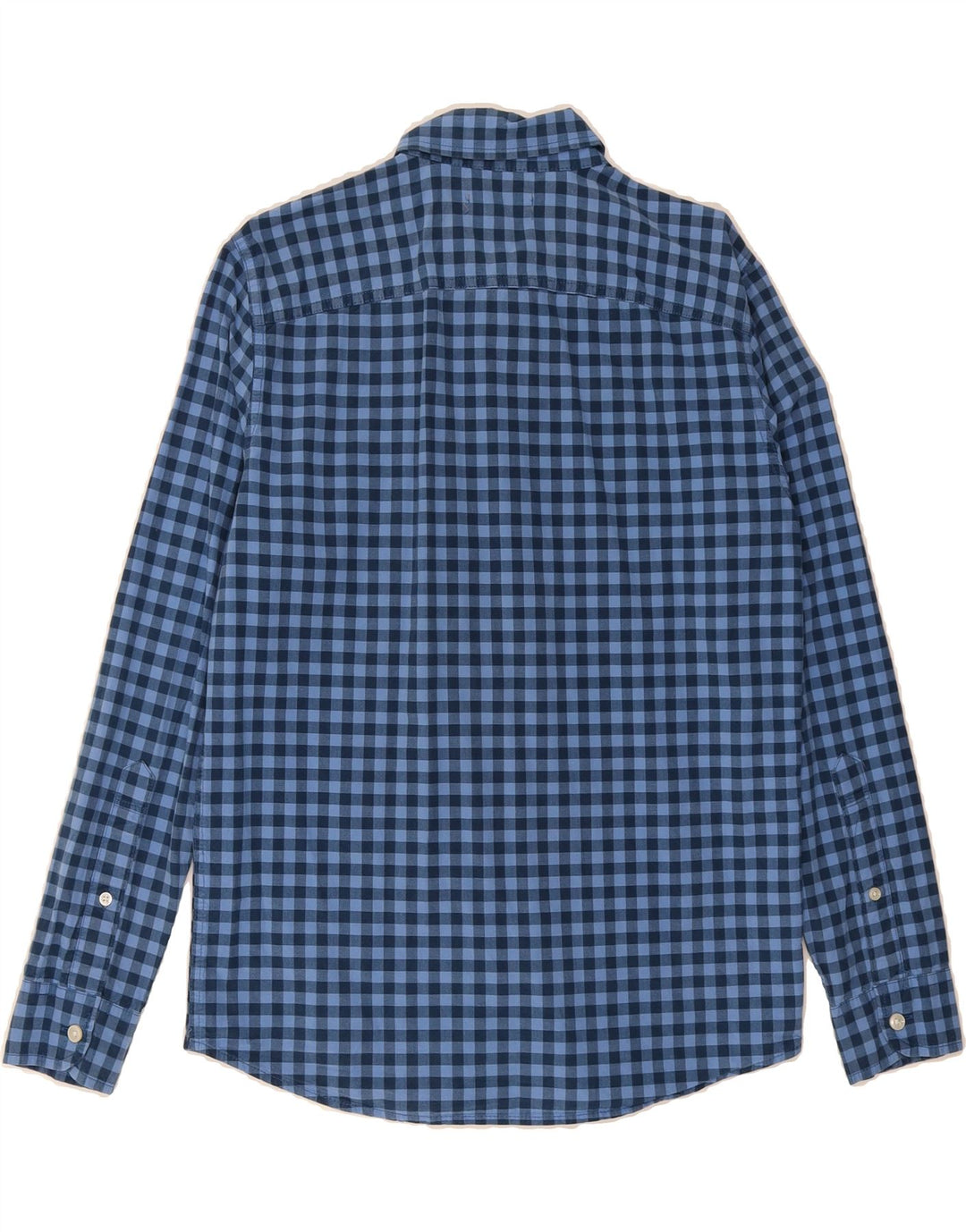 HOLLISTER Mens Shirt Small Blue Gingham Cotton Vintage Hollister and Second-Hand Hollister from Messina Hembry 