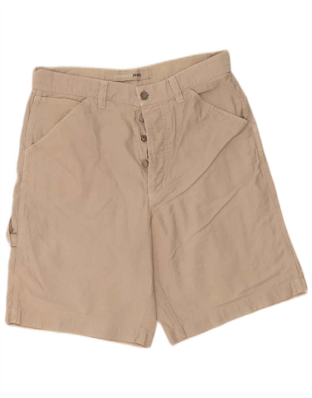 Cerruti Mens Casual Shorts IT 48 Medium W34  Beige Cotton