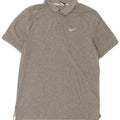 Nike Mens Polo Shirt Large Grey Flecked Cotton