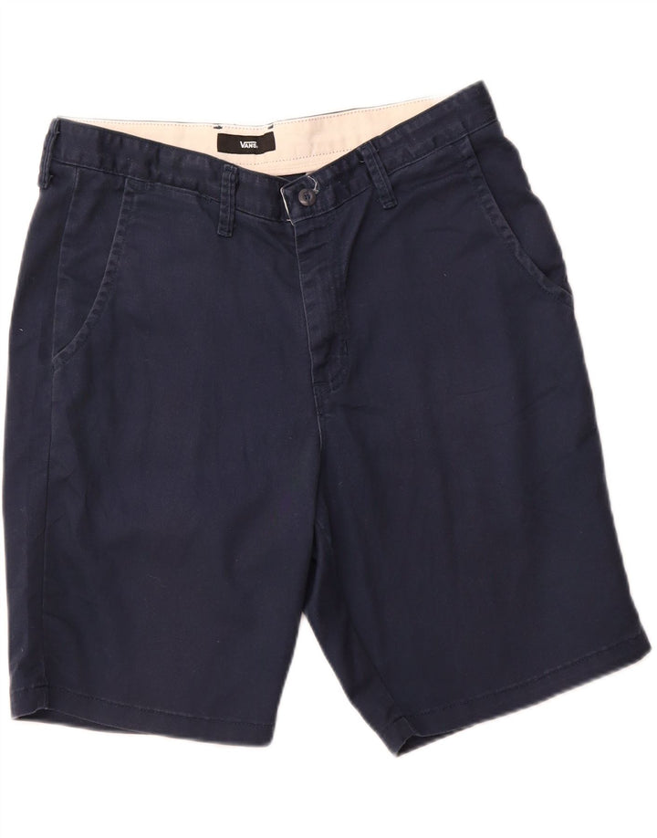 VANS Mens Chino Shorts W34 Large Navy Blue Cotton