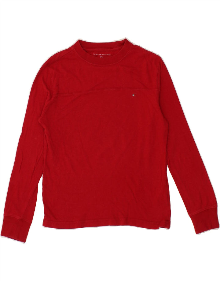 TOMMY HILFIGER Boys Top Long Sleeve 6-7 Years Small  Red Cotton Vintage Tommy Hilfiger and Second-Hand Tommy Hilfiger from Messina Hembry 
