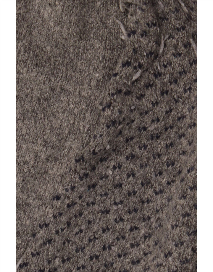 White Stuff Mens Crew Neck Jumper Sweater XL Grey Spotted Lambswool