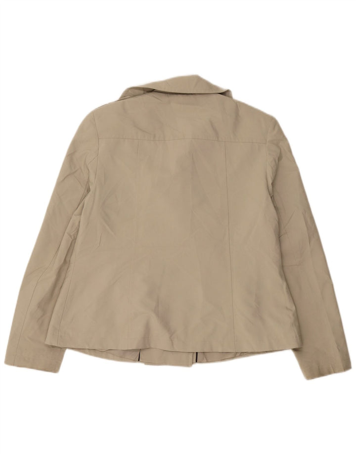 Marks & Spencer Womens Short Trench Coat UK 12 Medium  Beige Polyester