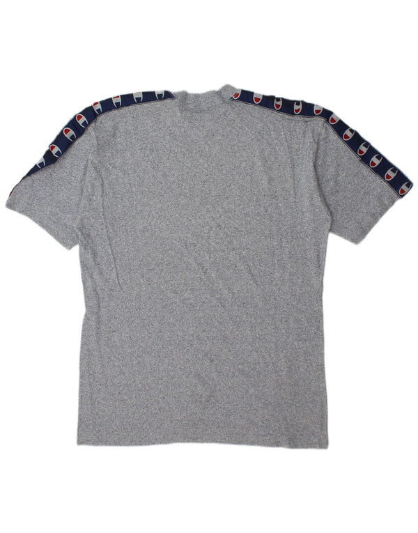 Champion Mens Graphic T-Shirt Top XL Blue Flecked Cotton