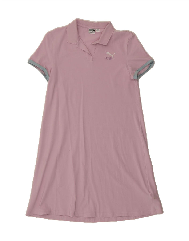 PUMA Girls Polo Dress 15-16 Years Pink Cotton Vintage Puma and Second-Hand Puma from Messina Hembry 