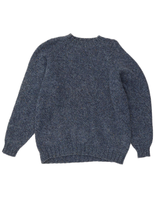 MC Kenzy Mens Crew Neck Jumper Sweater XL Navy Blue Flecked Wool