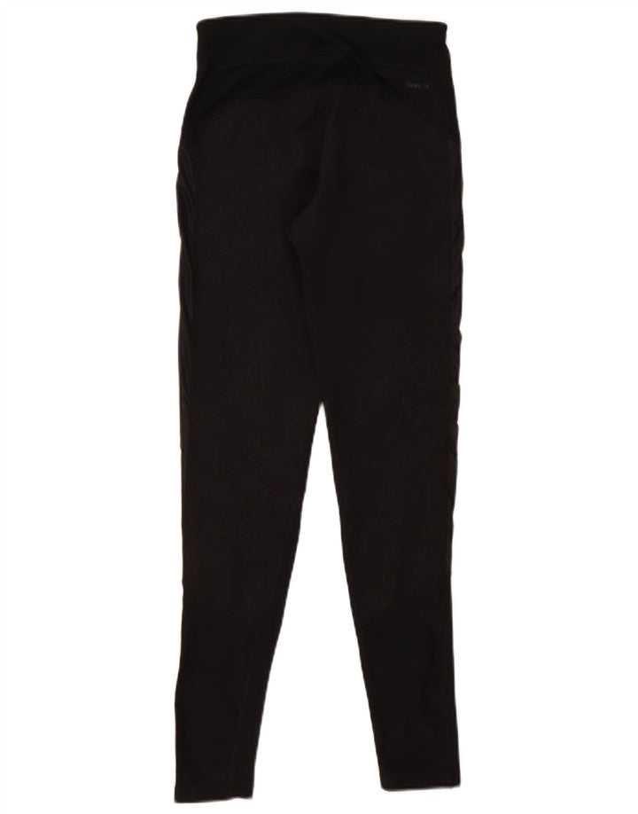 Adidas Womens Leggings UK 8/10 Small  Black Floral