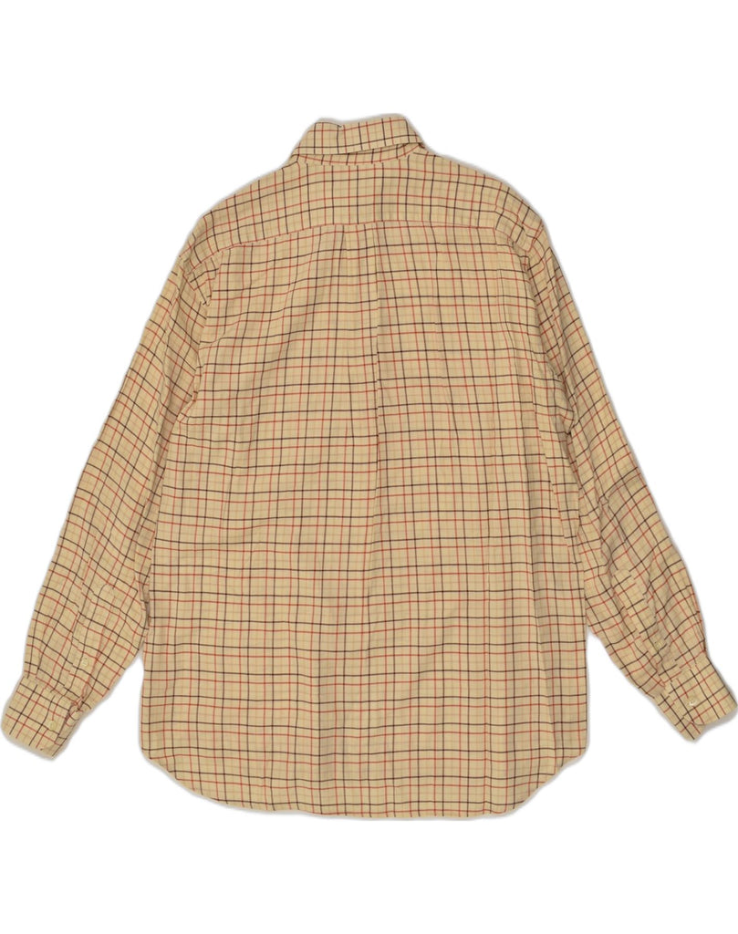 BROOKSFIELD Mens Shirt Size 40 Medium Beige Check | Vintage Brooksfield | Thrift | Second-Hand Brooksfield | Used Clothing | Messina Hembry 