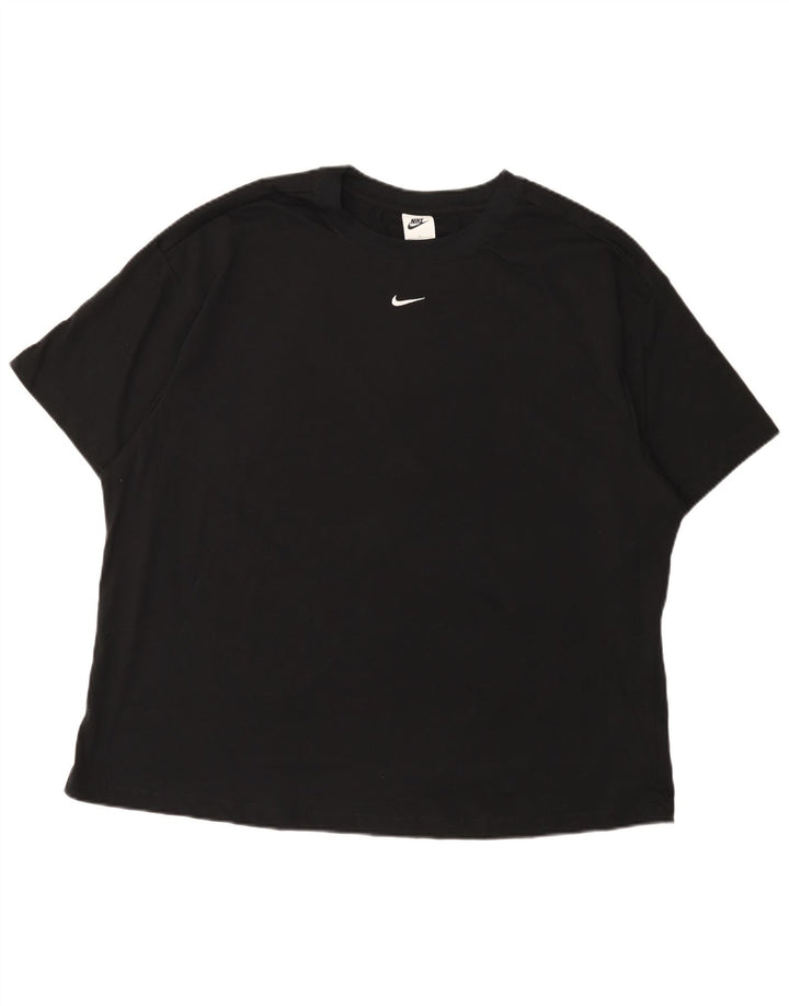 Nike Womens Oversized T-Shirt Top UK 18 XL Black Cotton