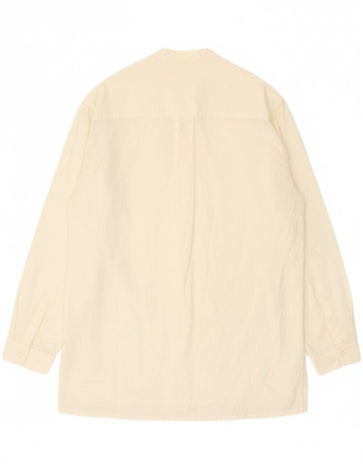 CERRUTI 1881 Mens Shirt Medium Off White Ramie
