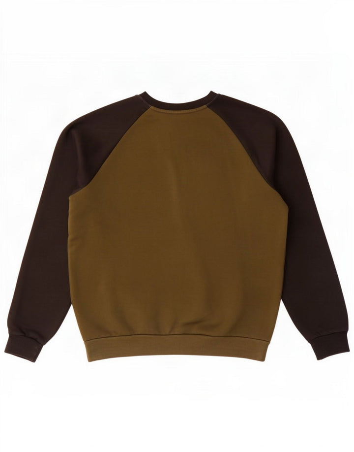 Puma Mens Graphic Sweatshirt Jumper Medium Khaki Colourblock Cotton