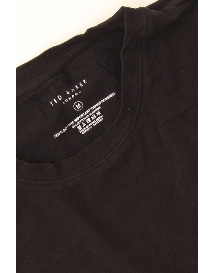 Ted Baker Mens T-Shirt Top Medium Black Cotton