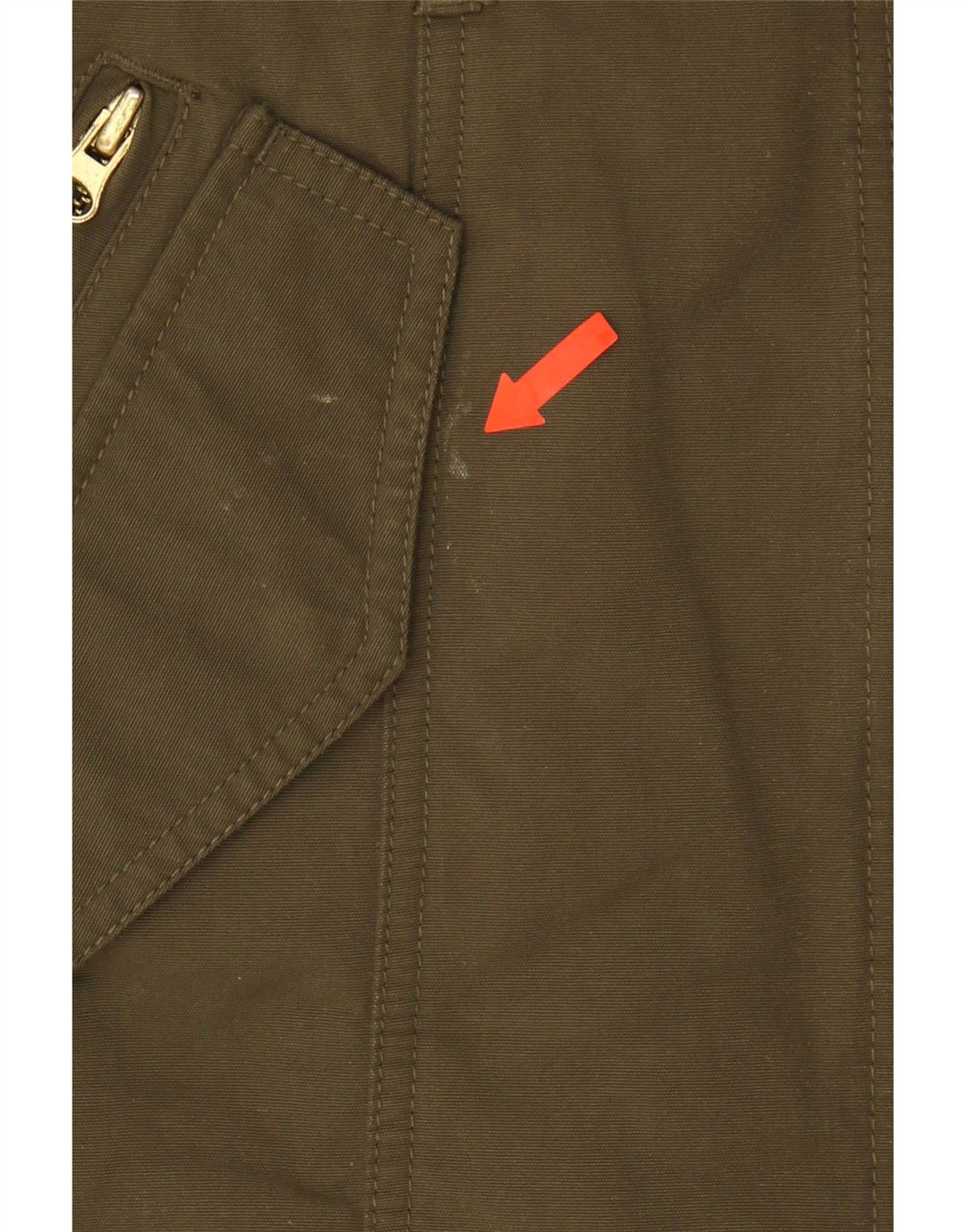 MASSIMO DUTTI Womens Military Jacket UK 14 Medium Khaki Cotton Vintage Massimo Dutti and Second-Hand Massimo Dutti from Messina Hembry 