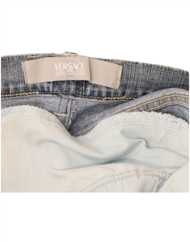 Versace Womens Straight Jeans W34 L31 Blue