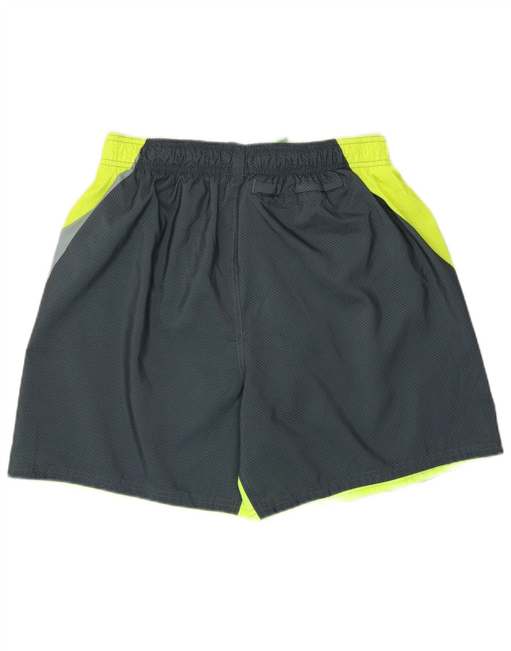 Nike Mens Graphic Swimming Shorts Large  Green Colourblock Polyester