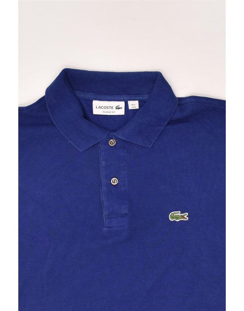 LACOSTE Mens Classic Fit Polo Shirt Size 4 Medium Blue Cotton | Vintage Lacoste | Thrift | Second-Hand Lacoste | Used Clothing | Messina Hembry 