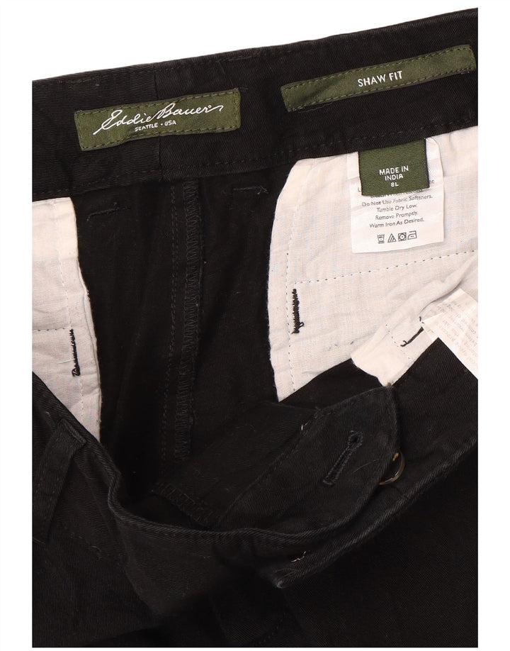 EDDIE BAUER Womens Shaw Fit Casual Trousers US 8 Medium W32 L35 Black