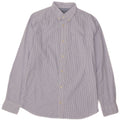 Jack & Jones Mens Oxford Shirt Medium Blue Pinstripe Cotton