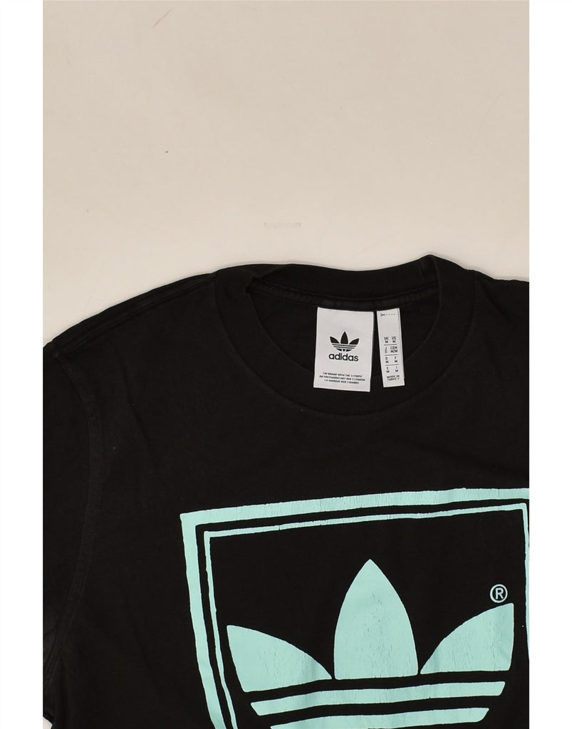 ADIDAS Mens Graphic T-Shirt Top Medium Black Cotton | Vintage Adidas | Thrift | Second-Hand Adidas | Used Clothing | Messina Hembry 