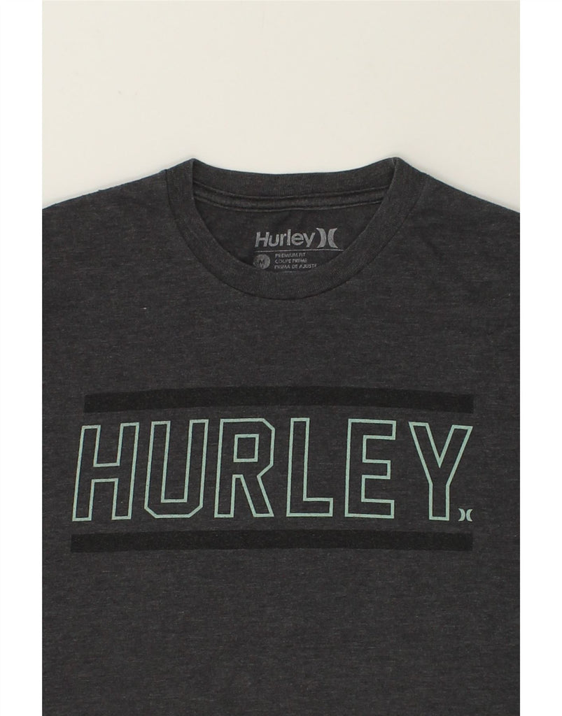 HURLEY Mens Premium Fit Graphic T-Shirt Top Medium Grey Polyester | Vintage Hurley | Thrift | Second-Hand Hurley | Used Clothing | Messina Hembry 