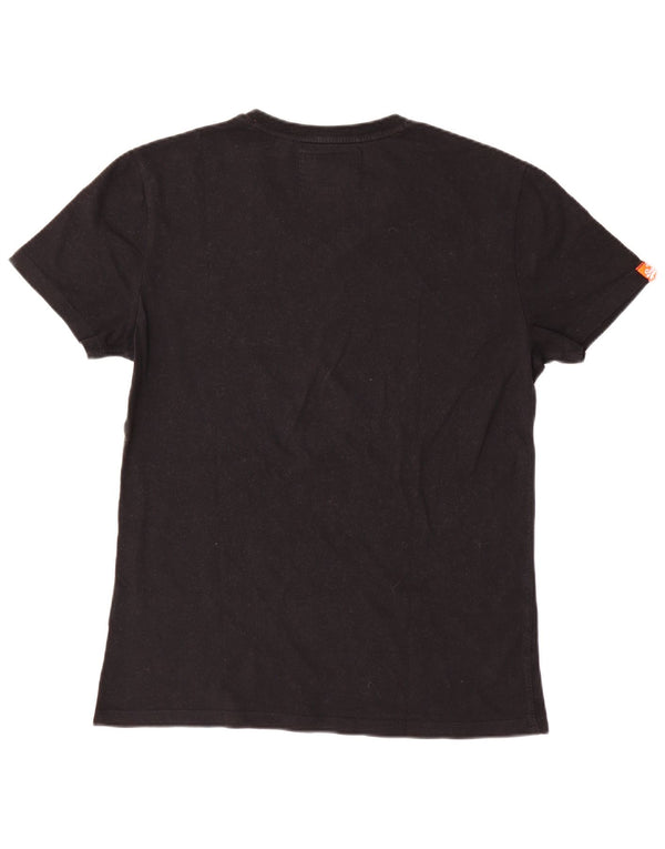 Superdry Mens T-Shirt Top Large Black Cotton