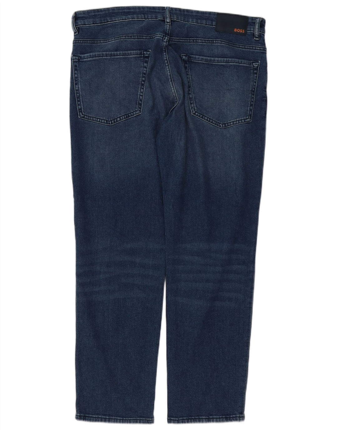 Hugo Boss Mens Regular Fit Straight Jeans W30 L30 Blue Cotton
