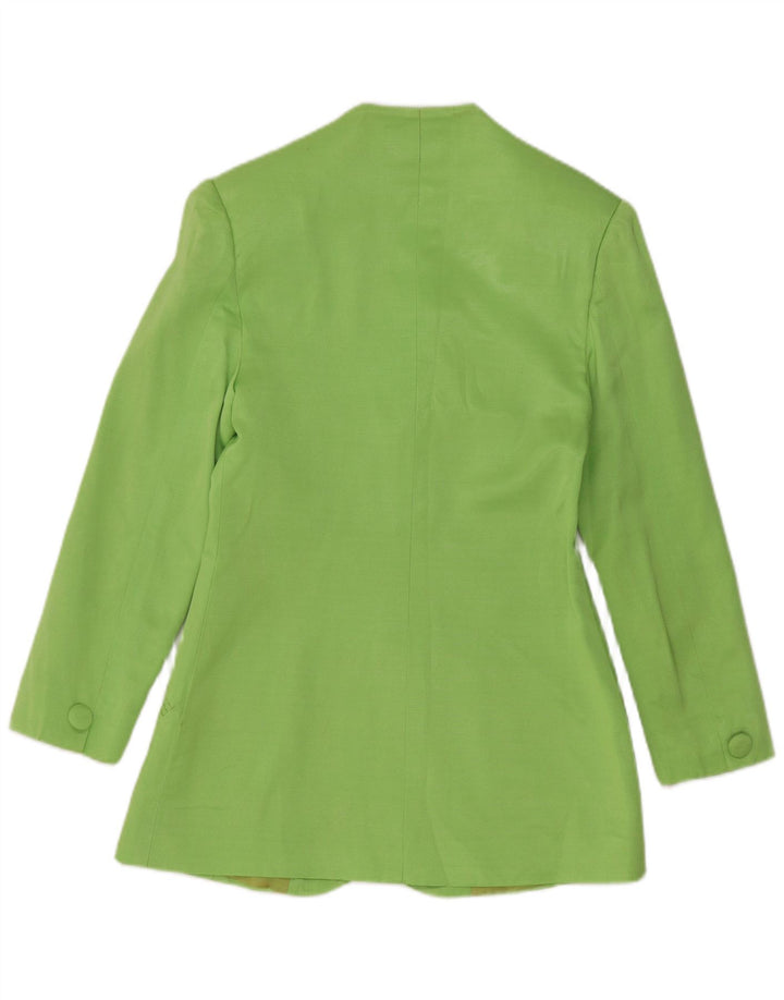 Vintage Womens 3 Button Blazer Jacket UK 8 Small Green