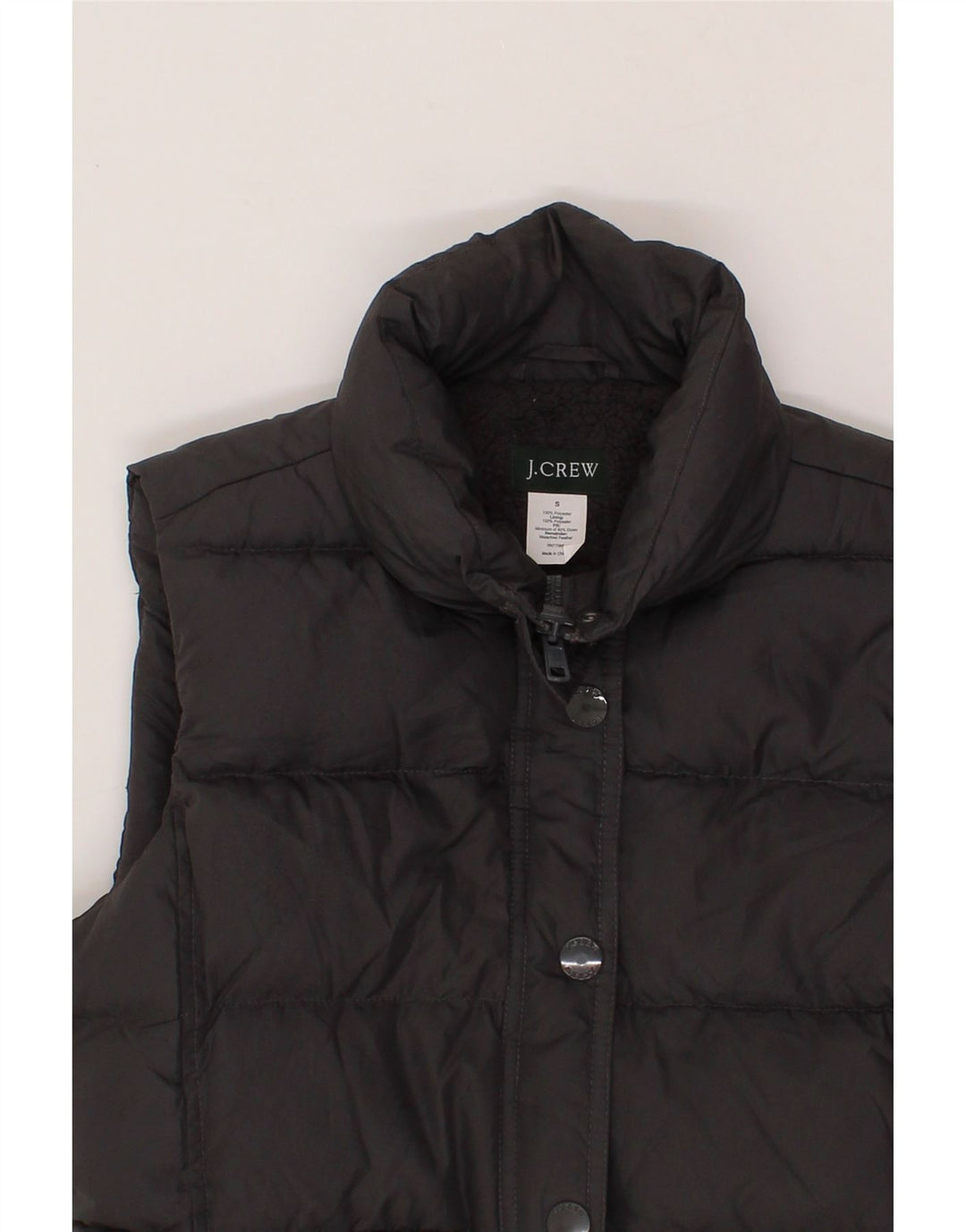 J. CREW Womens Padded Gilet UK 10 Small Grey Polyester Vintage J. Crew and Second-Hand J. Crew from Messina Hembry 