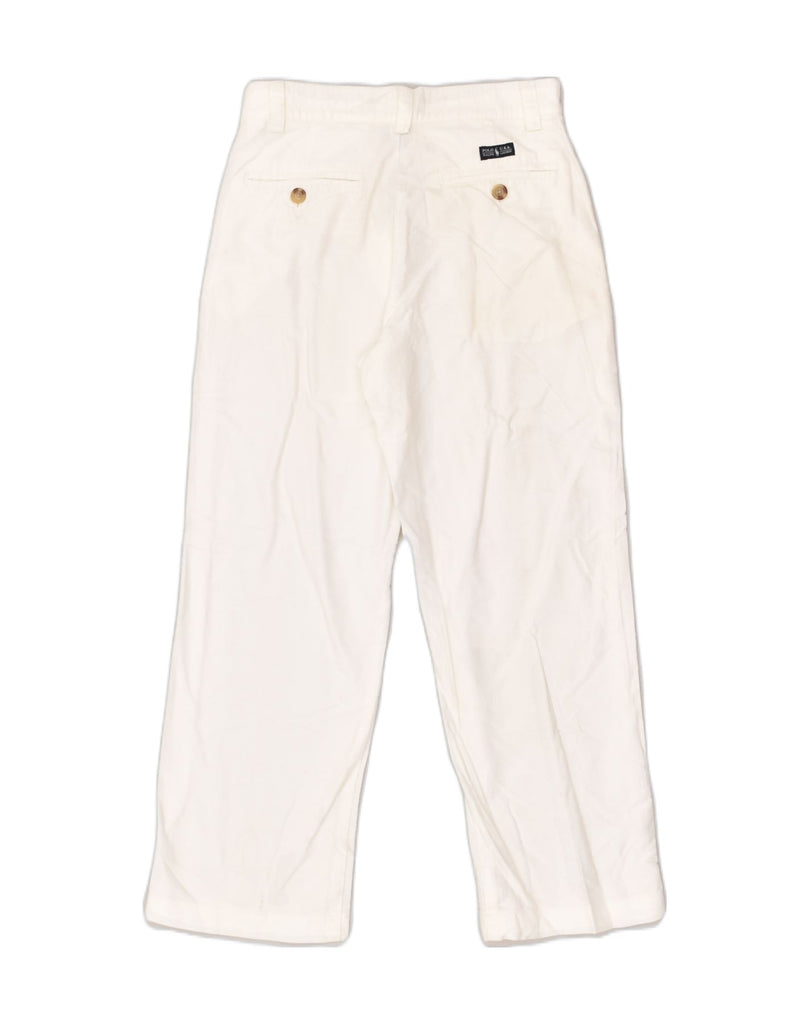 POLO RALPH LAUREN Boys Straight Chino Trousers 7-8 Years W26 L23 White | Vintage Polo Ralph Lauren | Thrift | Second-Hand Polo Ralph Lauren | Used Clothing | Messina Hembry 