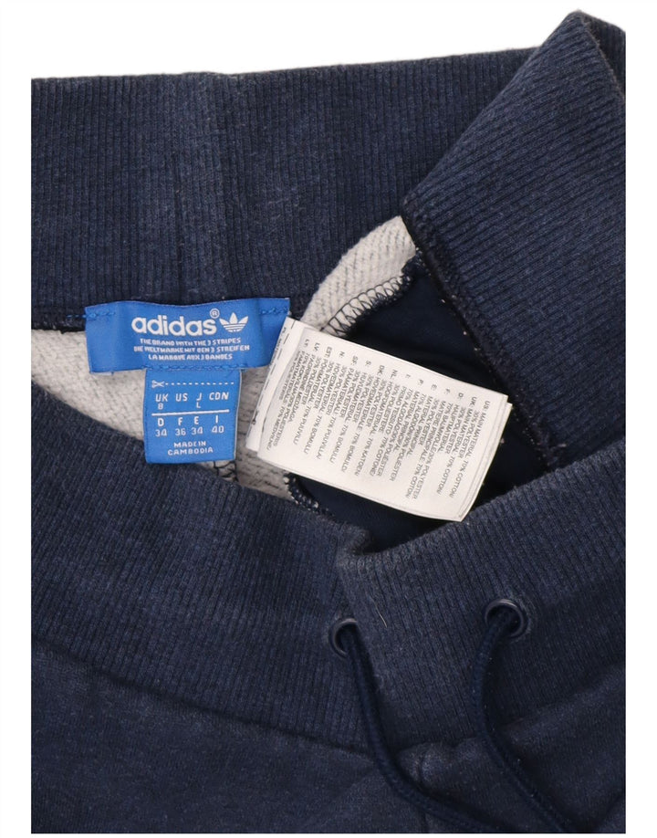 Adidas Womens Tracksuit Trousers Joggers UK 8 Small Navy Blue Cotton