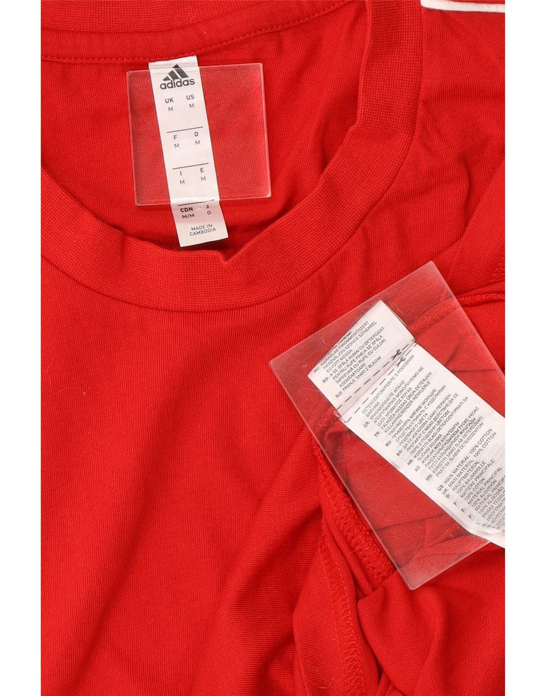 ADIDAS Mens T-Shirt Top Medium Red Cotton Vintage Adidas and Second-Hand Adidas from Messina Hembry 