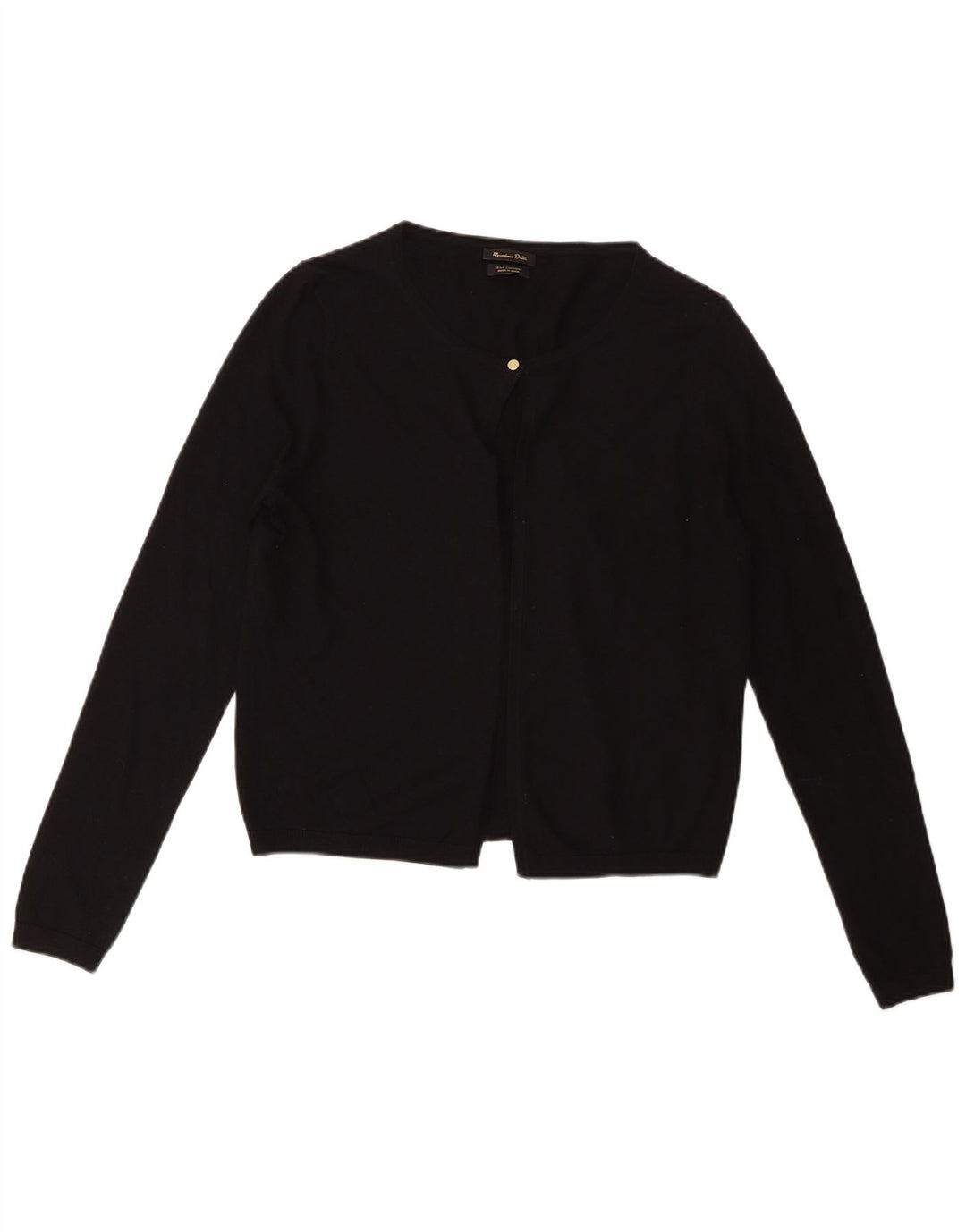 Massimo Dutti Womens Cardigan Sweater UK 14 Medium Black