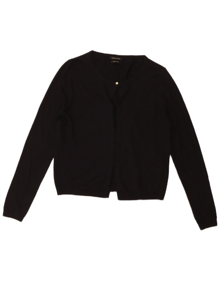Massimo Dutti Womens Cardigan Sweater UK 14 Medium Black