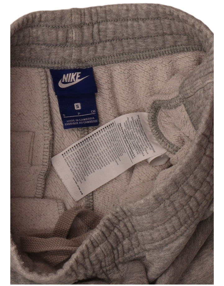NIKE Mens Tracksuit Trousers Joggers Small Grey Flecked Cotton