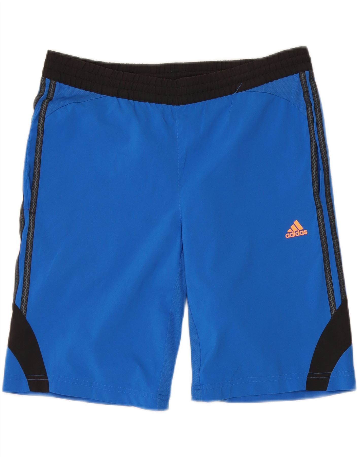 ADIDAS Boys Climacool Sport Shorts 15-16 Years Blue Colourblock