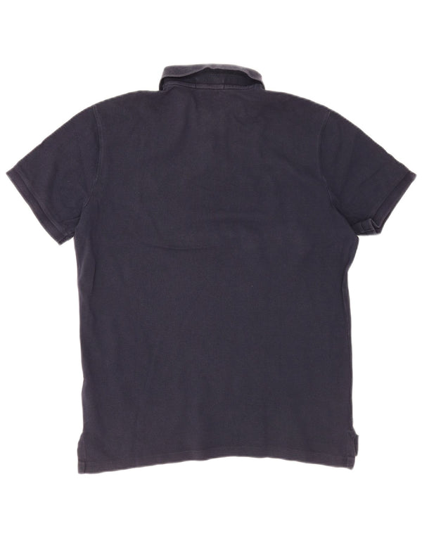 Polo Ralph Lauren Mens Custom Slim Fit Polo Shirt Medium Navy Blue Cotton