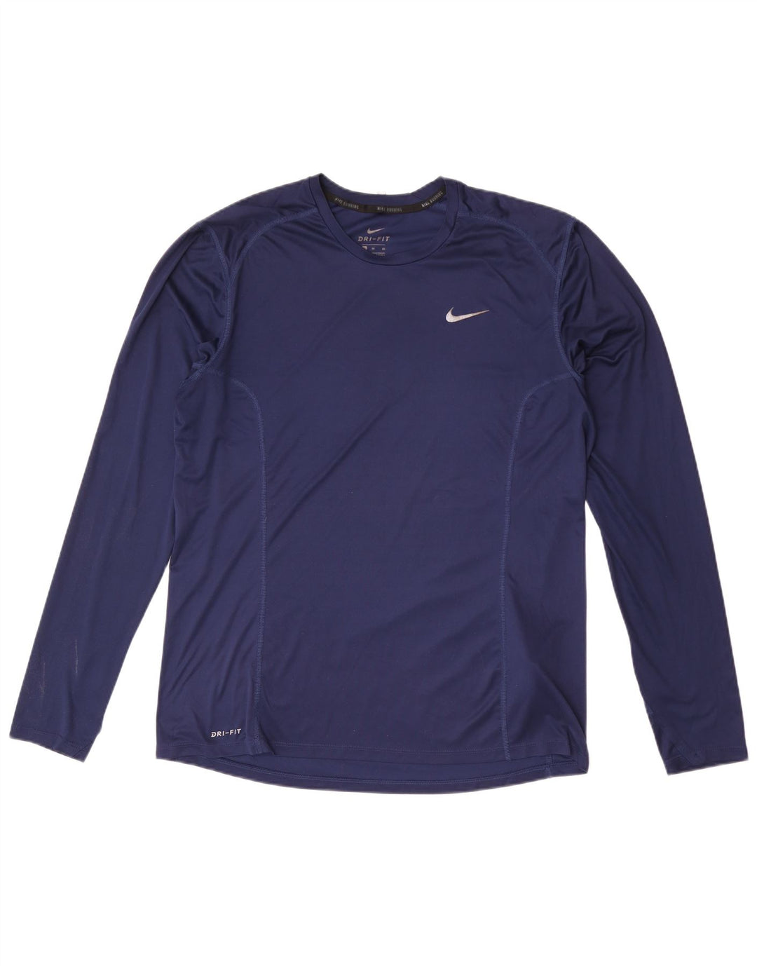Nike Mens Dri Fit Top Long Sleeve XL Navy Blue Polyester