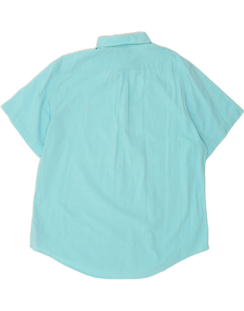 POLO RALPH LAUREN Mens Custom Fit Short Sleeve Shirt XL Turquoise Cotton | Vintage Polo Ralph Lauren | Thrift | Second-Hand Polo Ralph Lauren | Used Clothing | Messina Hembry 
