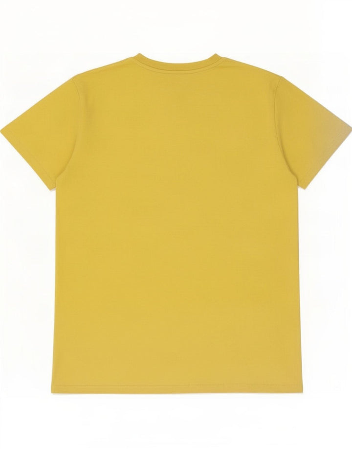 Superdry Mens Graphic T-Shirt Top Medium Yellow Cotton