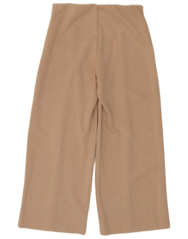 Marks & Spencer Womens Short Casual Trousers UK 12 Medium W30 L27 Beige