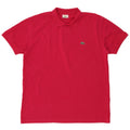 Lacoste Mens Polo Shirt Size 6 XL Pink Cotton
