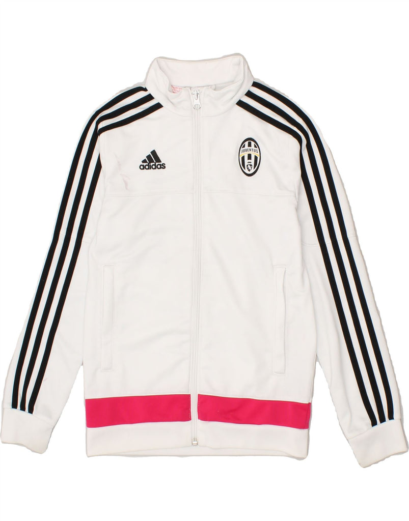 ADIDAS Boys Juventus Graphic Tracksuit Top Jacket 9-10 Years White | Vintage Adidas | Thrift | Second-Hand Adidas | Used Clothing | Messina Hembry 