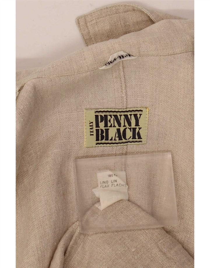 Penny Black Womens Oversized Utility Jacket IT 44 Medium Beige Linen