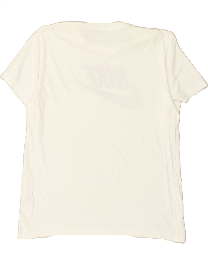 NIKE Mens Graphic T-Shirt Top Large White Cotton | Vintage Nike | Thrift | Second-Hand Nike | Used Clothing | Messina Hembry 