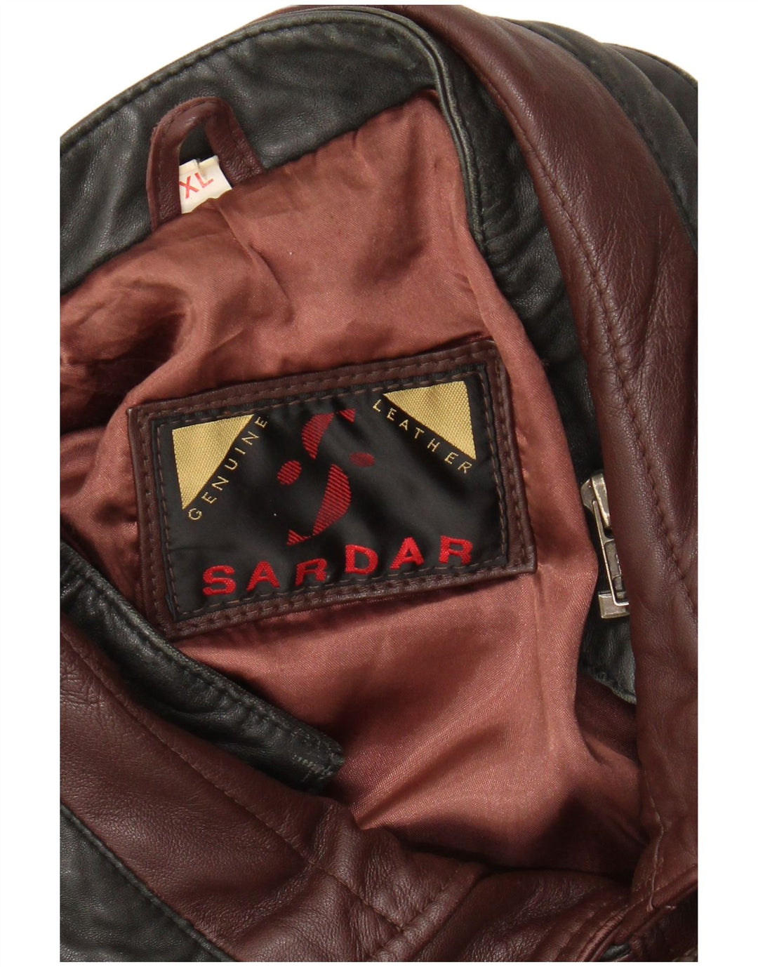 SARDAR Mens Leather Jacket UK 42 XL Brown Leather