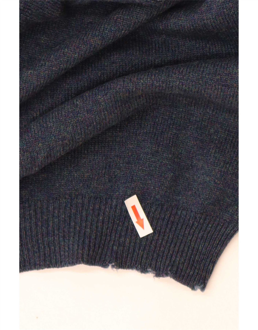 Marks & Spencer Mens Crew Neck Jumper Sweater Medium Blue Lambswool