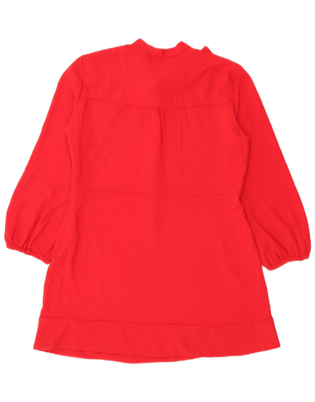 Zara Womens Long Sleeve Tiered Dress UK 18 XL Red Polyester