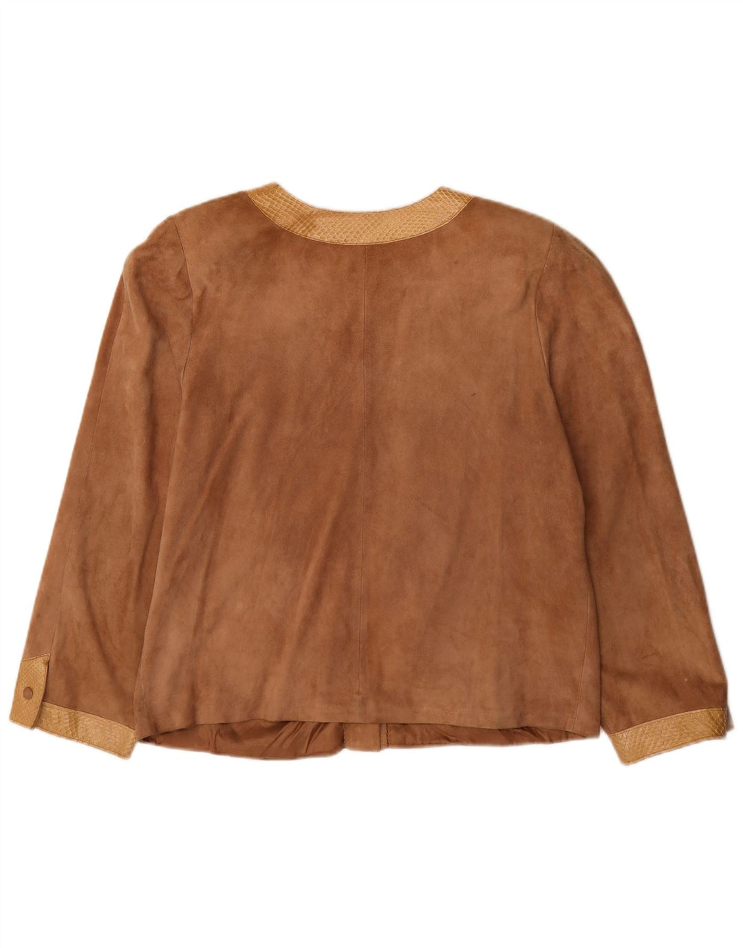 Bruno Magli Womens Suede Jacket UK 14 Large Brown