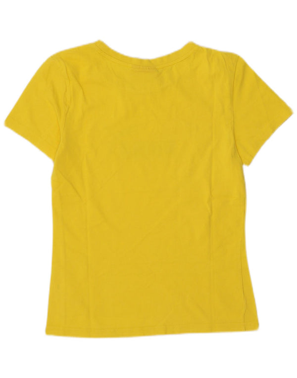 Puma Womens Graphic T-Shirt Top UK 14 Medium Yellow